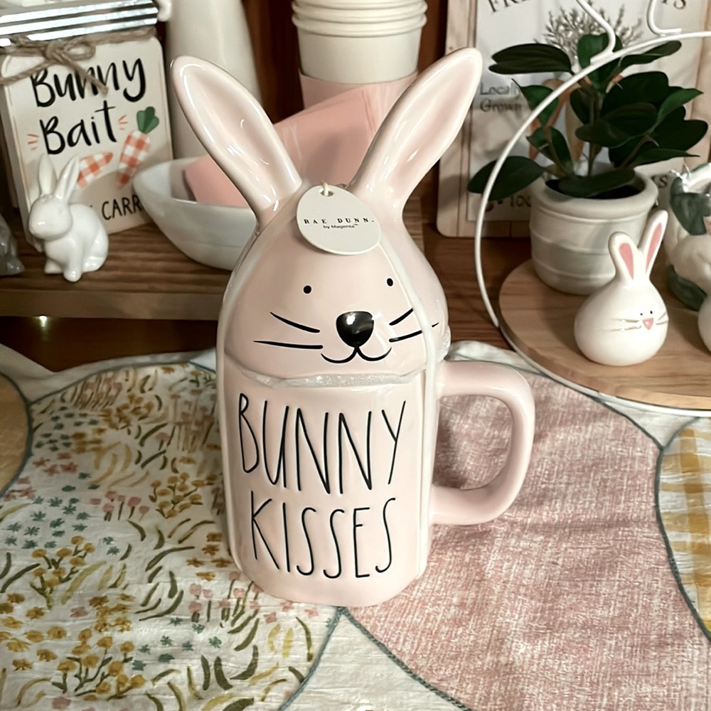 Rae Dunn Cup , With Bunny Topper
